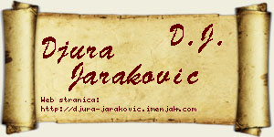 Đura Jaraković vizit kartica